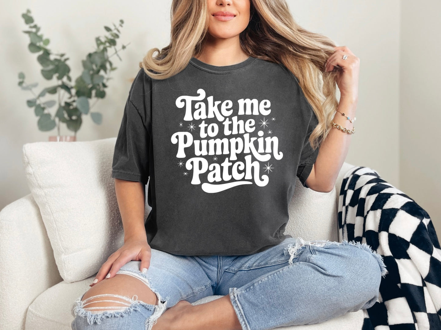 Take Me to the Pumpkin Patch White