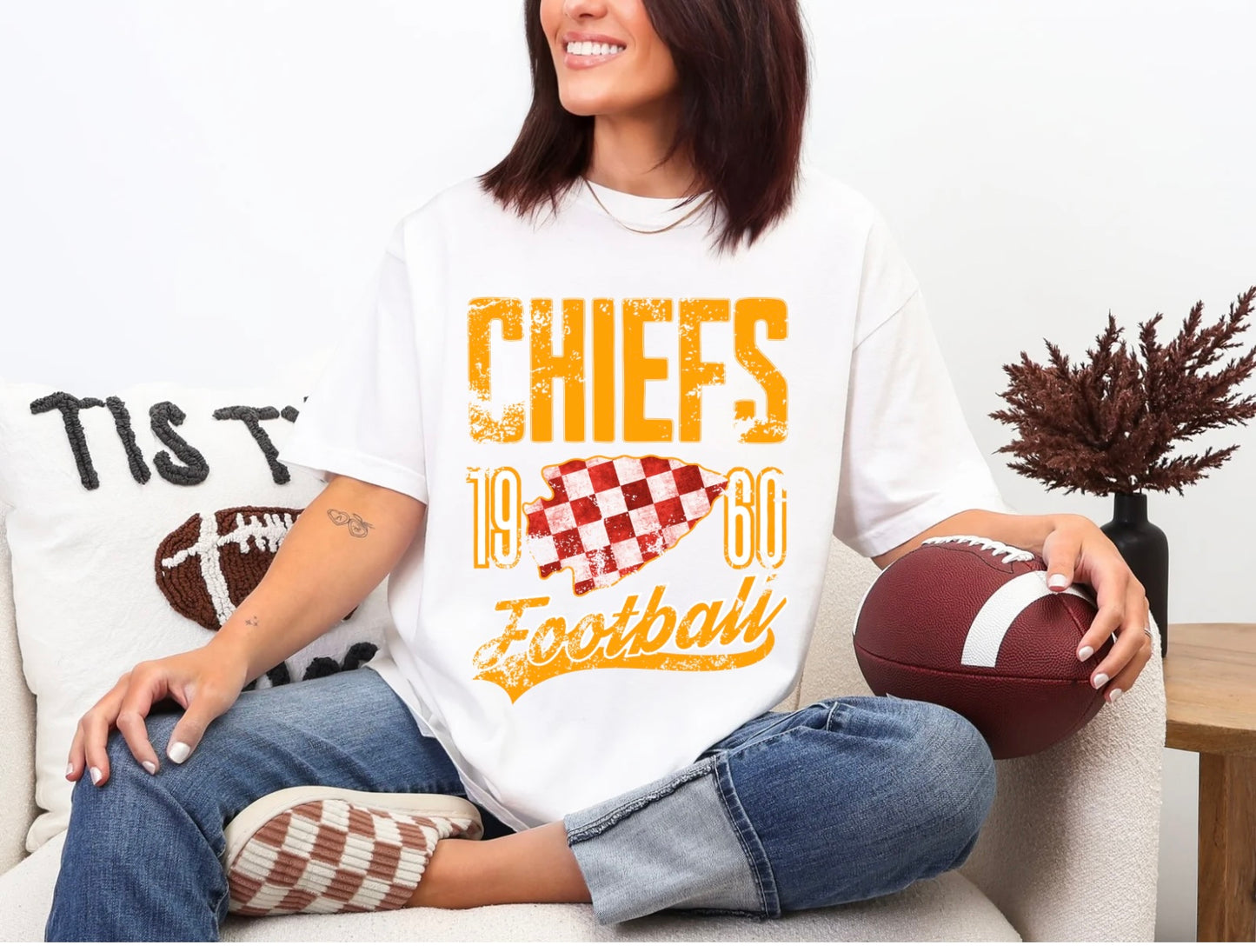 Chiefs - Checkered Arrowhead - Gold
