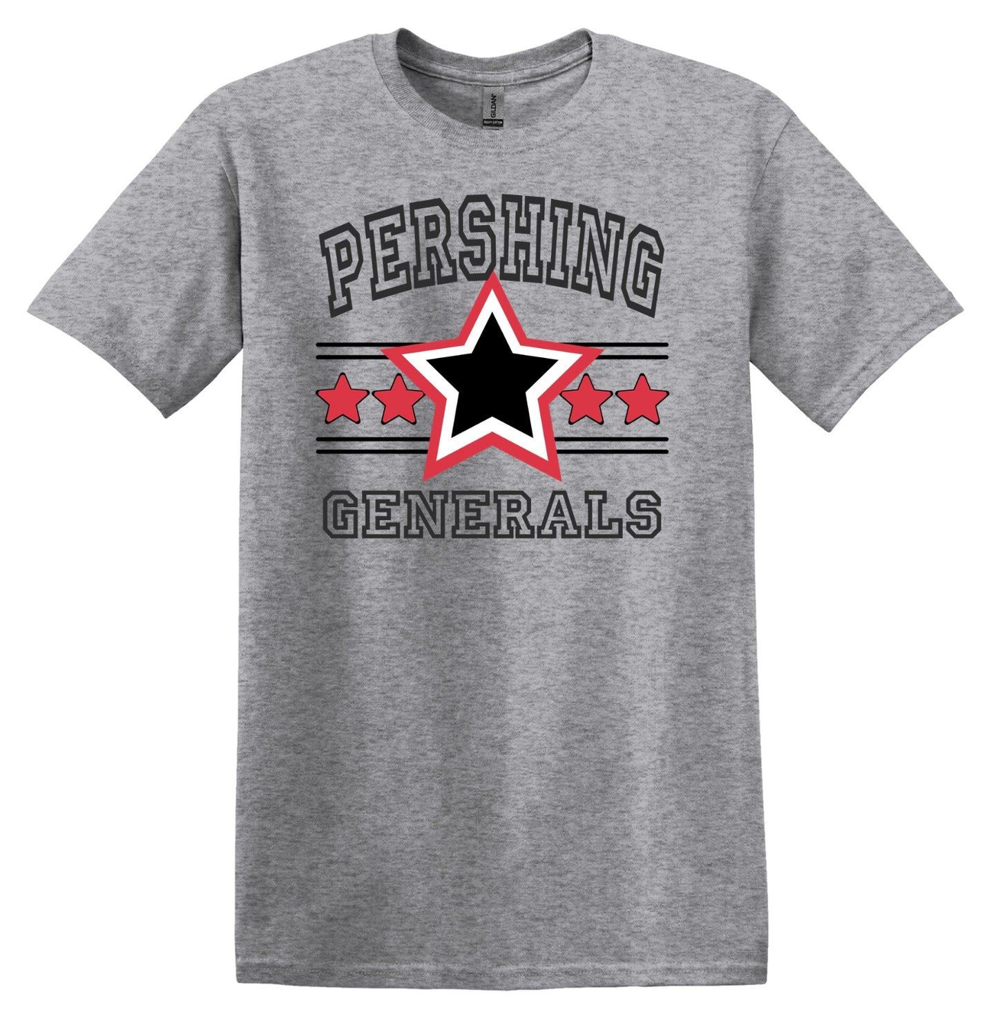 Pershing Large Star - Adult T-shirt