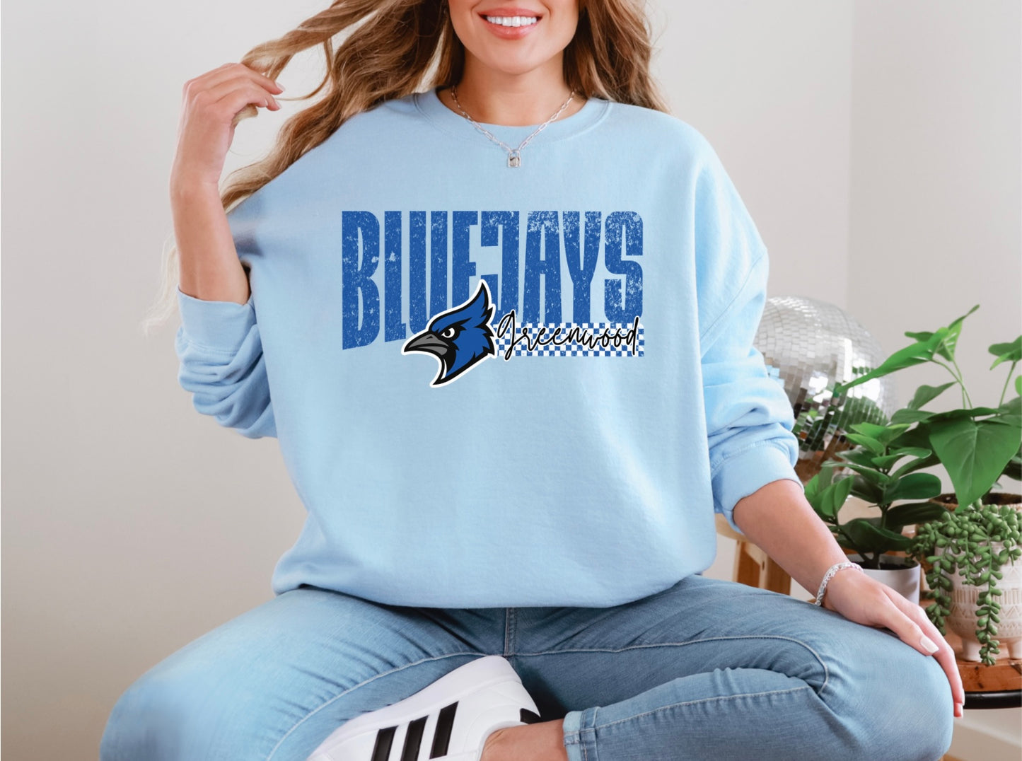 Bluejays - Checkered Greenwood Mascot