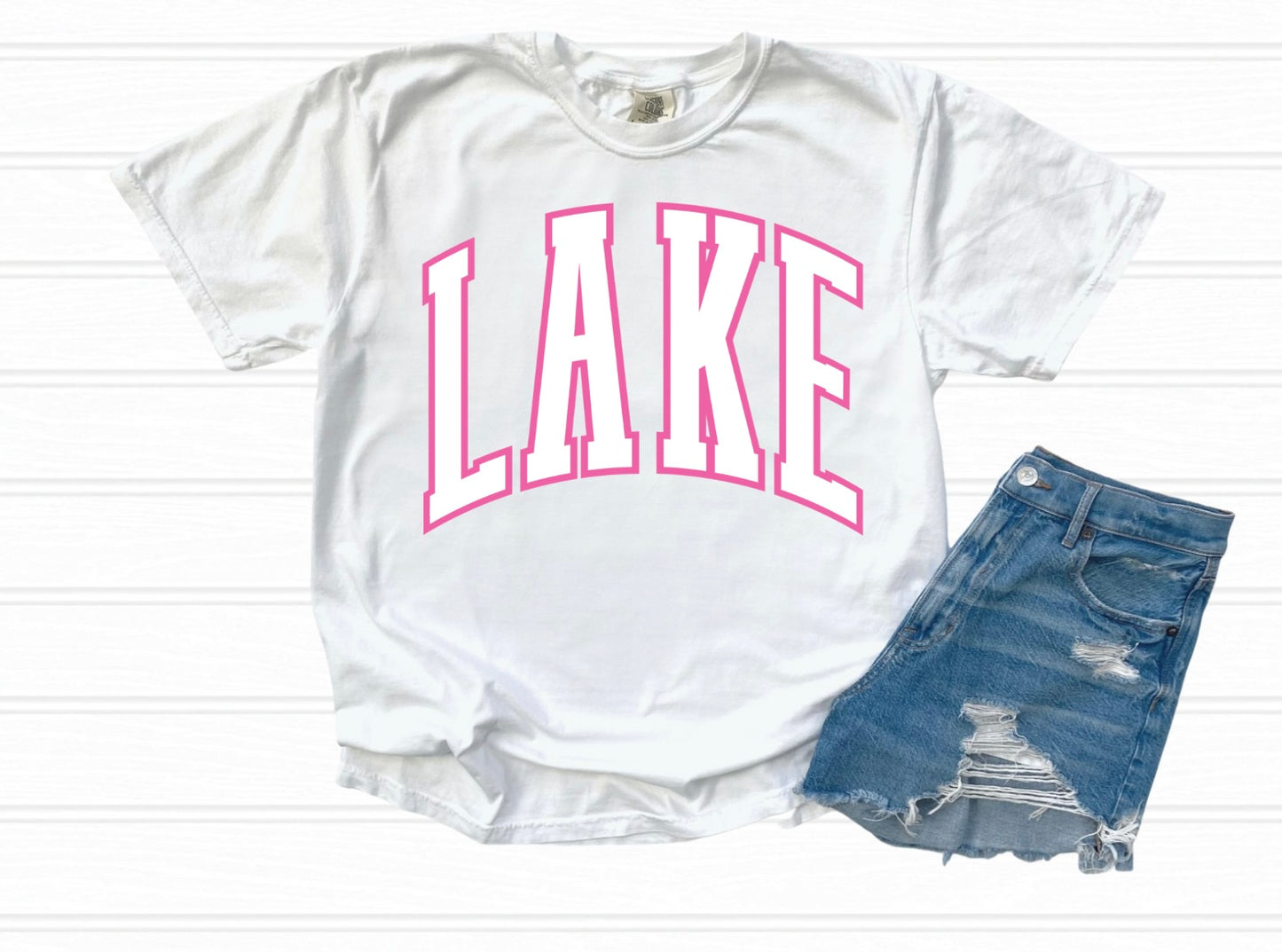 Lake - Pink Outline