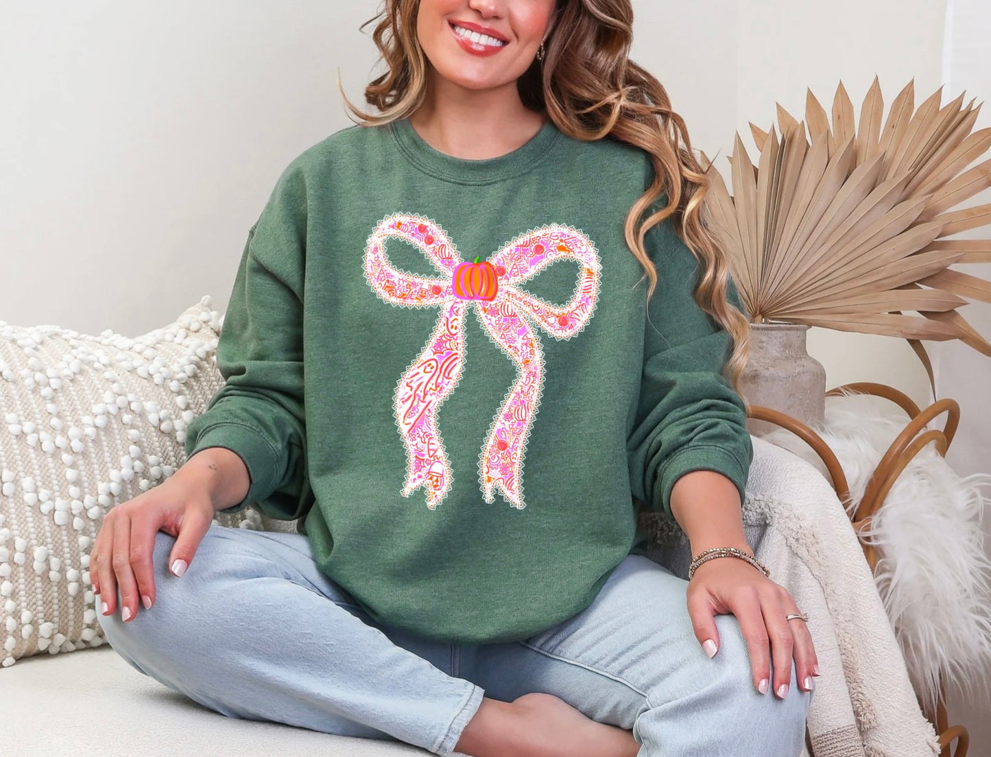 Fall Pink/Orange Bow