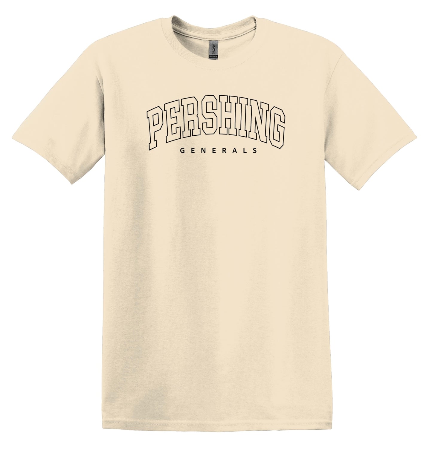 Pershing Generals Outline - Adult T-shirt