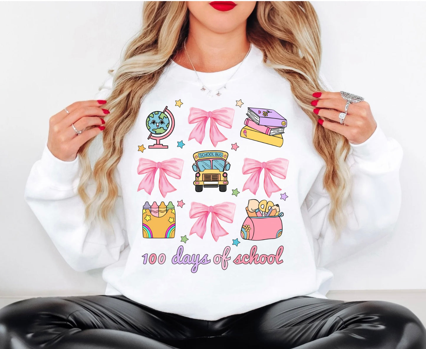 100 Days of School Bow Collage