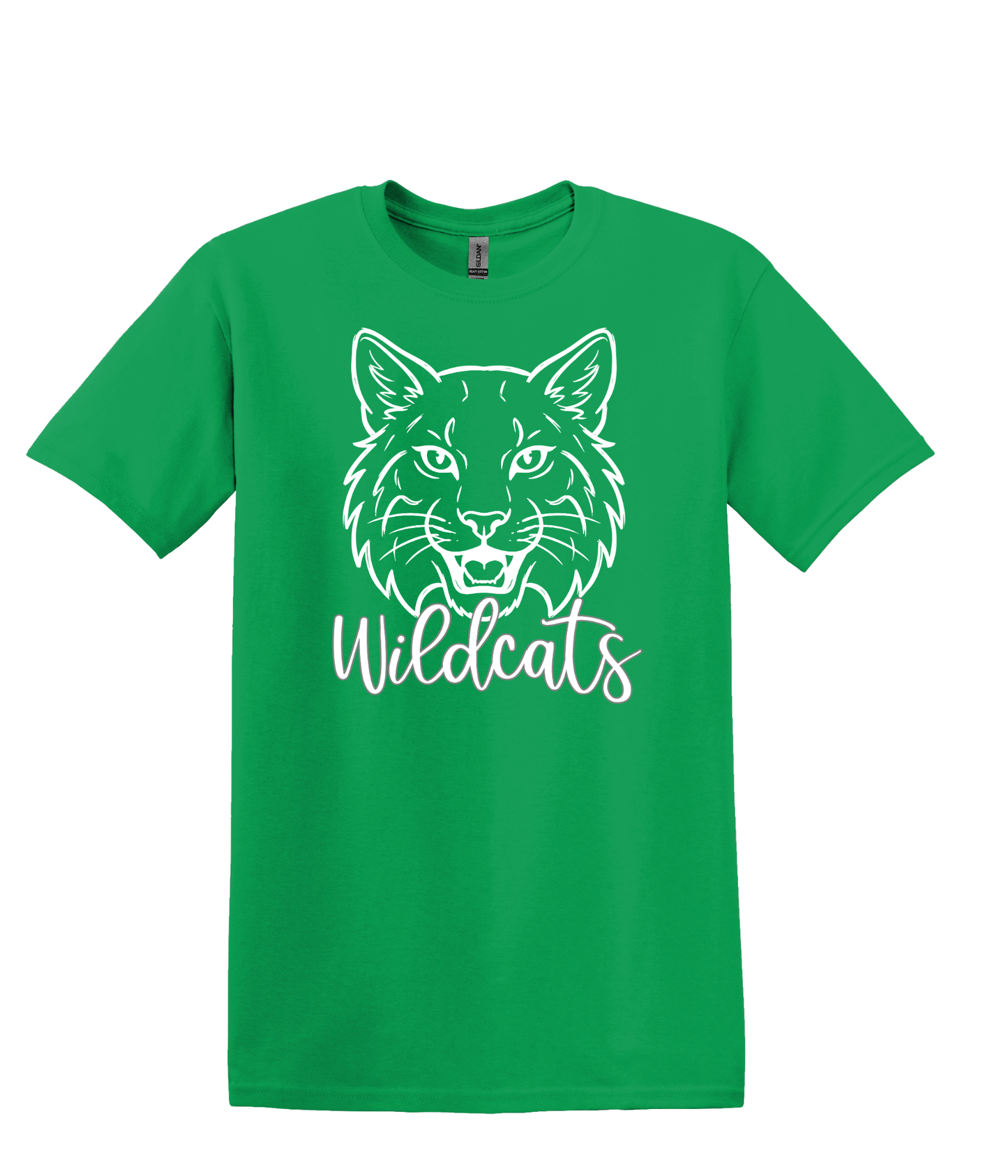 Wilder -Wildcats Large White Mascot Face - Adult