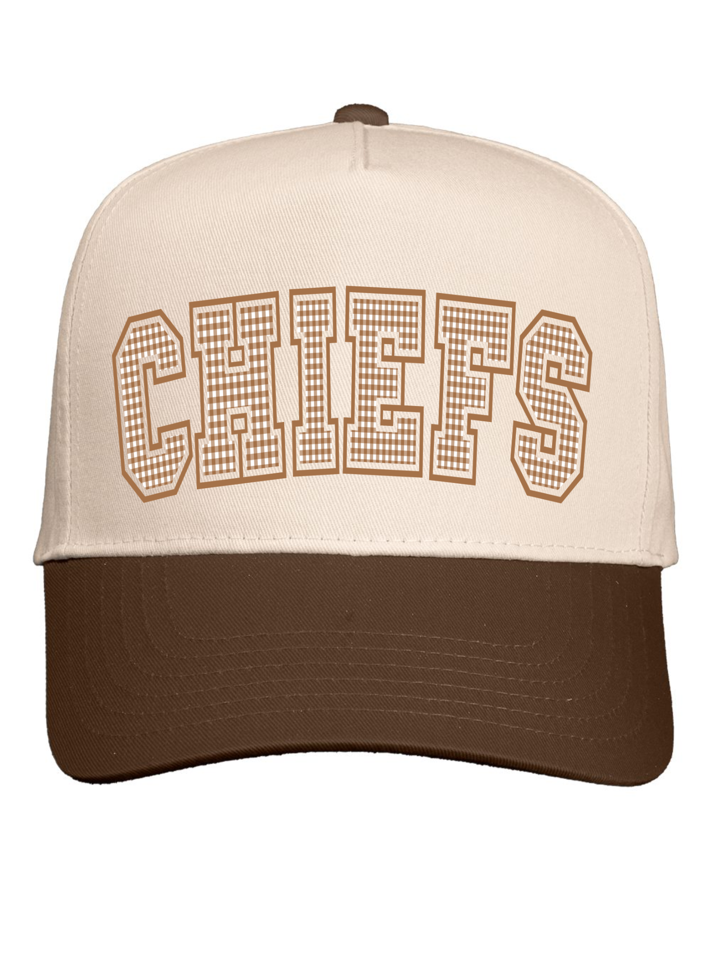 Chiefs Brown Gingham Hat