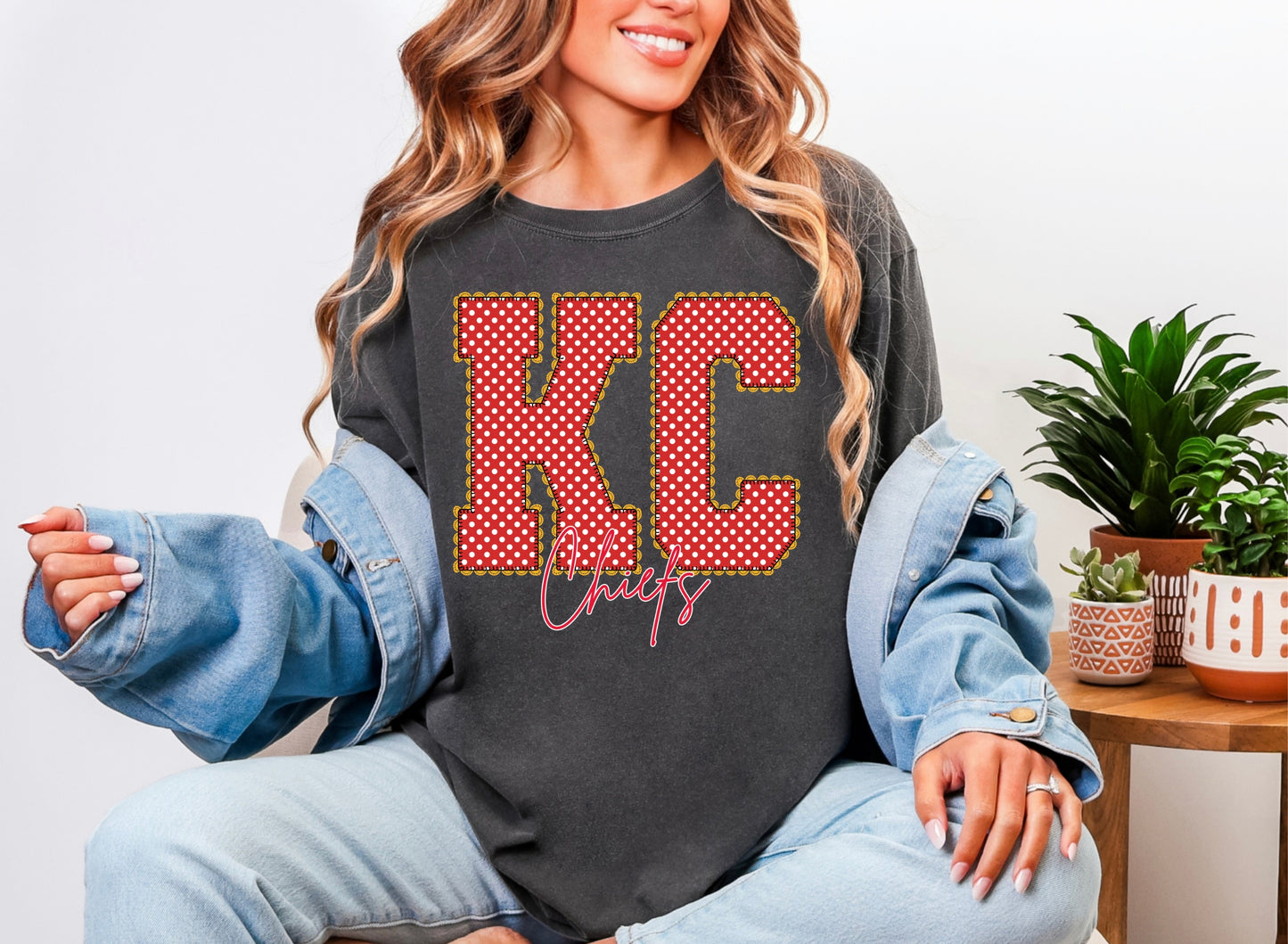 KC - Red/White Lace Dot