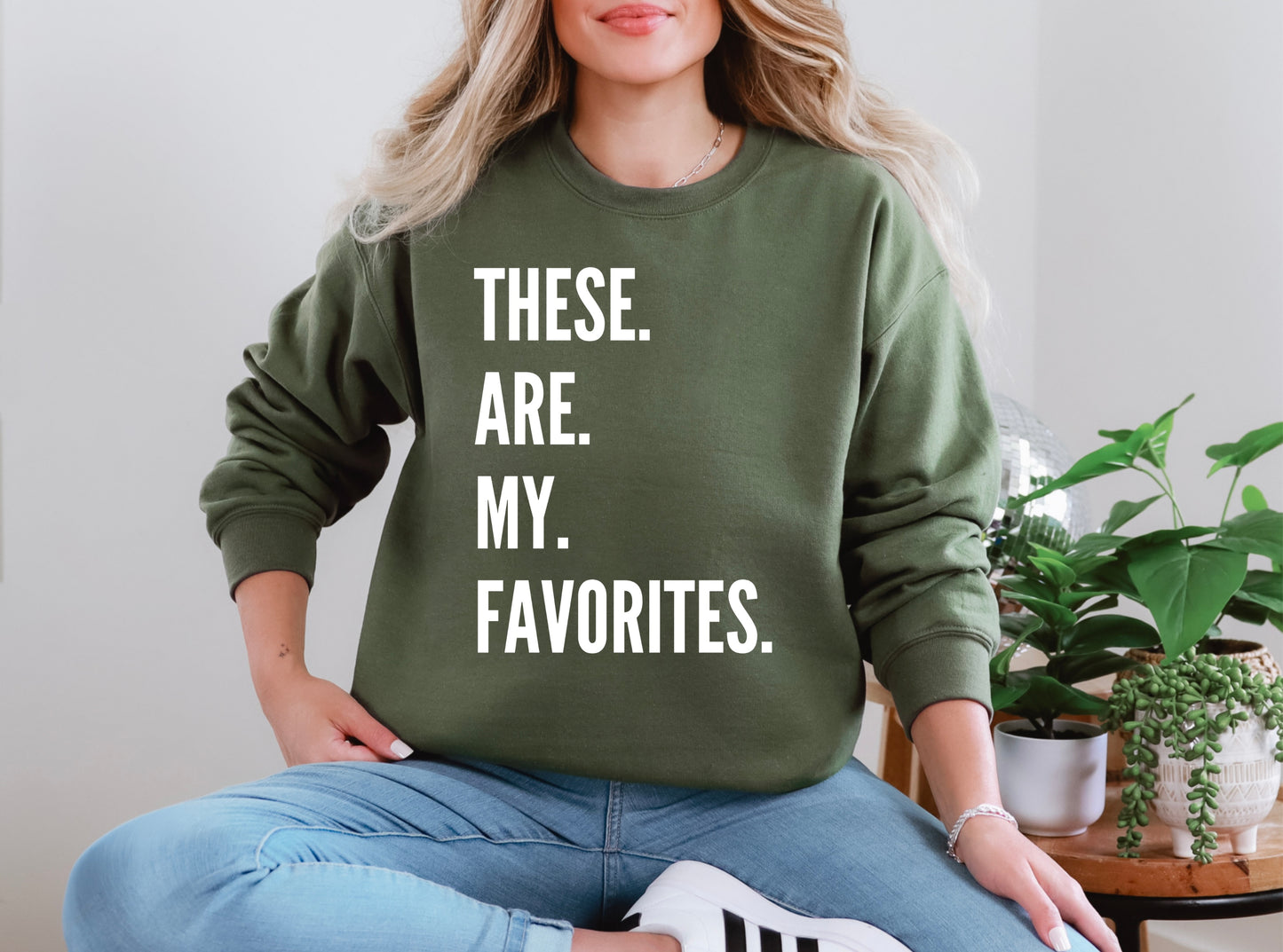 Favorites Sweatshirt - White Print
