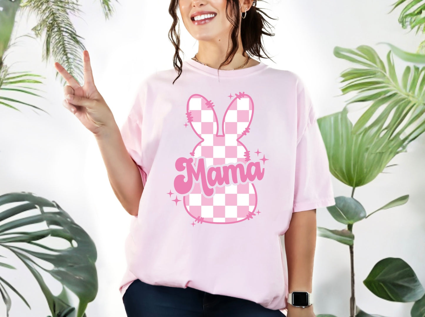 Mama Checked Bunny - Adult