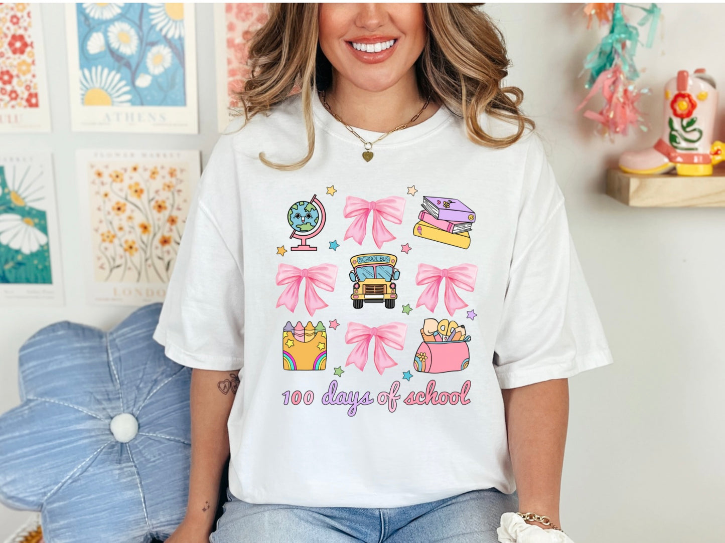100 Days of School Bow Collage