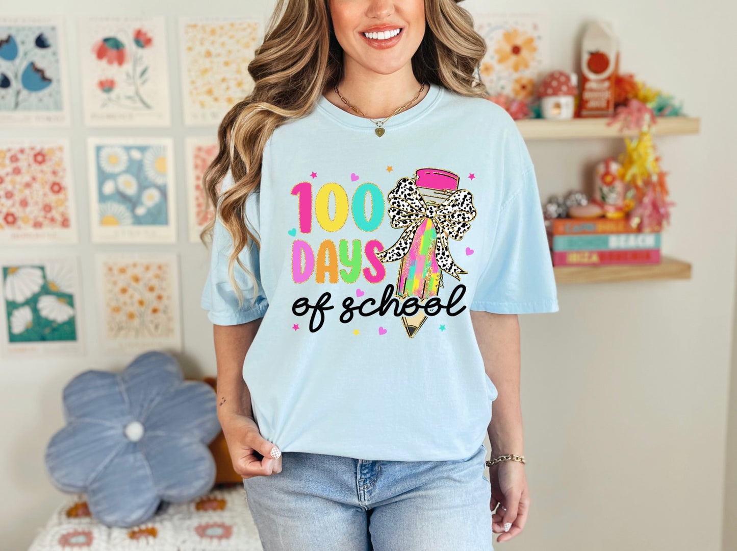 100 Days of School Pencil Bow
