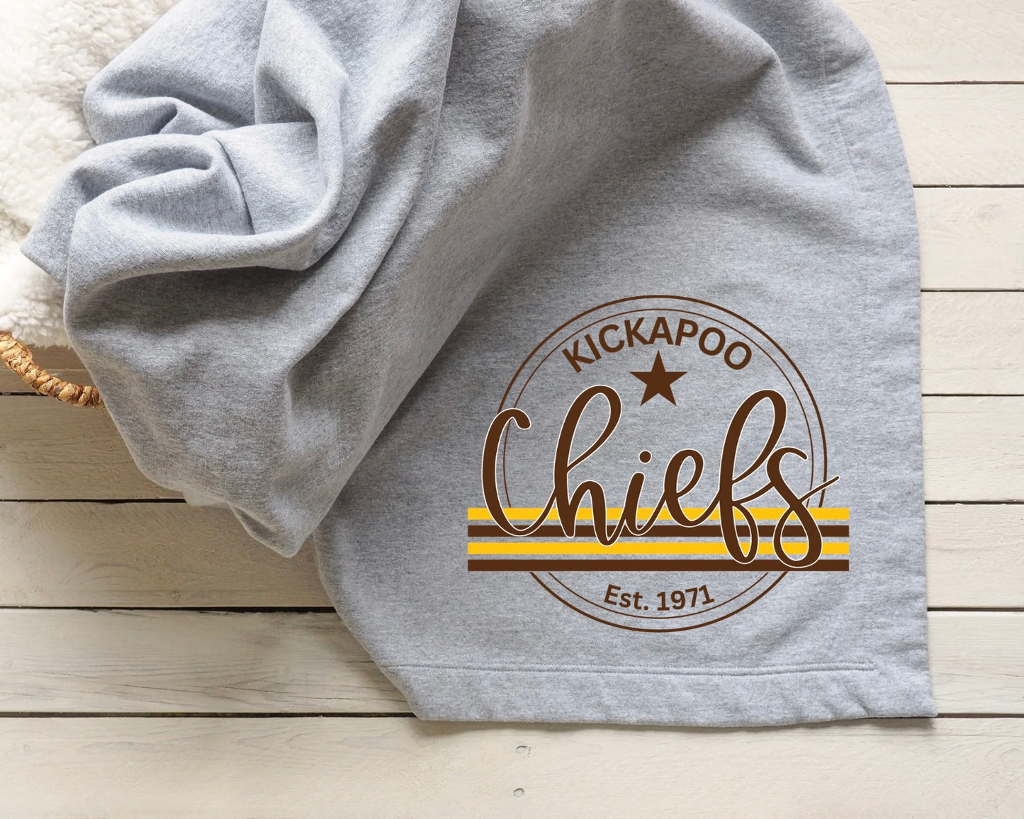 Chiefs Round Est 1971 Blanket