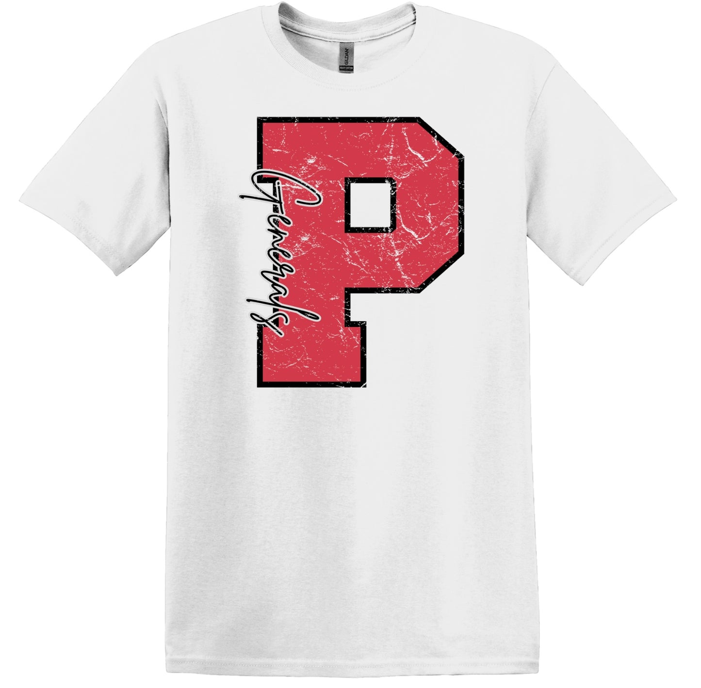 Distressed P - Adult T-shirt