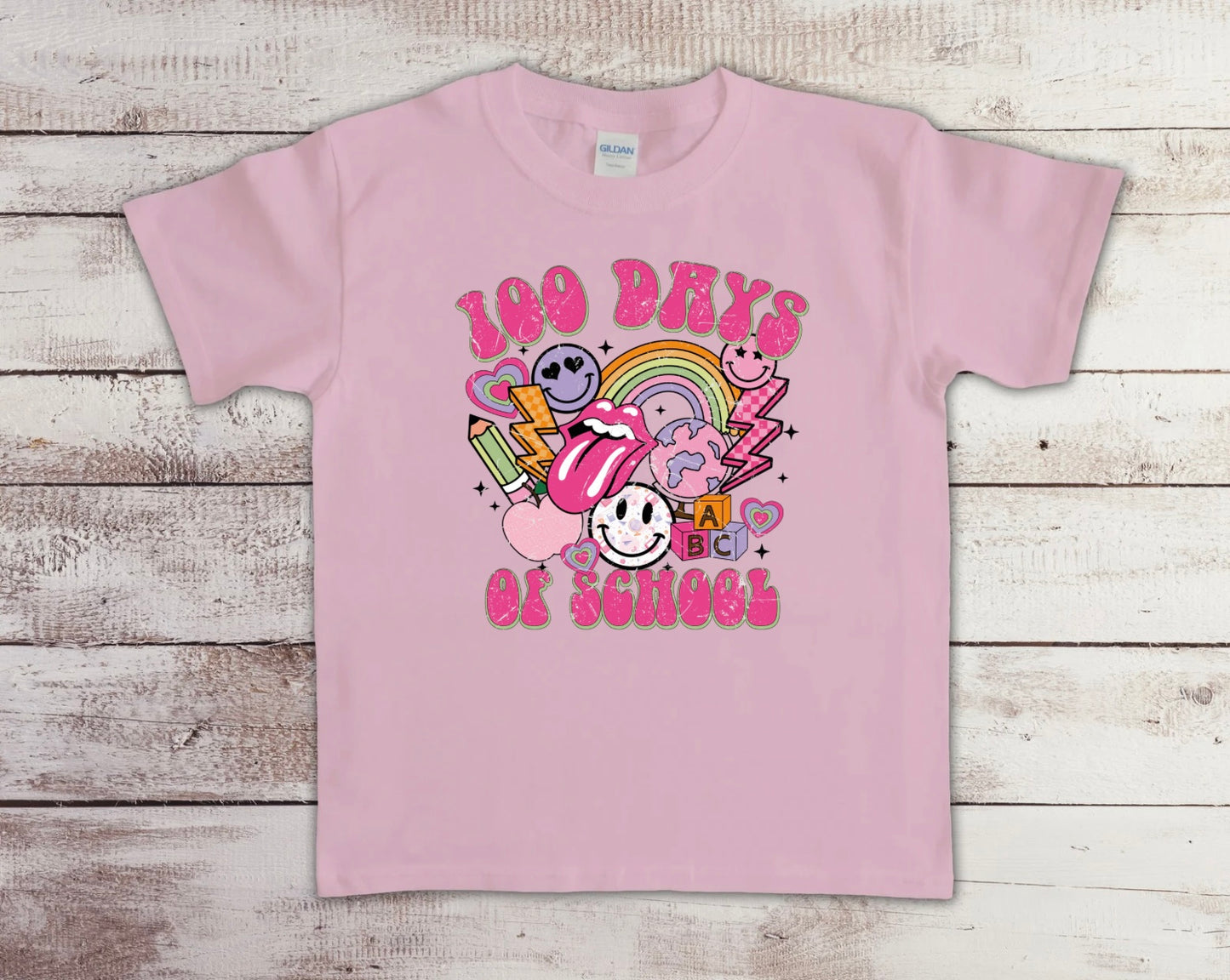 100 Days of School Smiley Bolt Collage - YOUTH