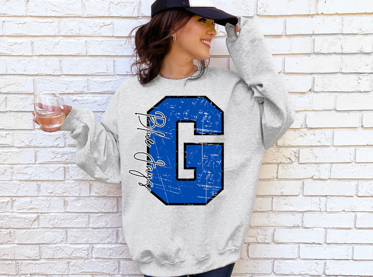Distressed Big G - Bluejays