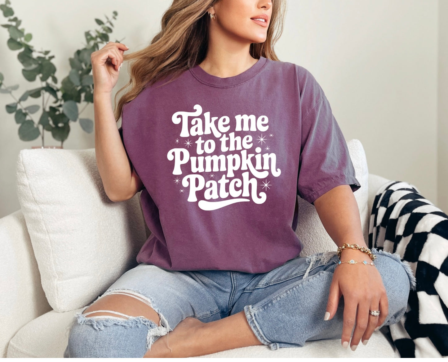 Take Me to the Pumpkin Patch White