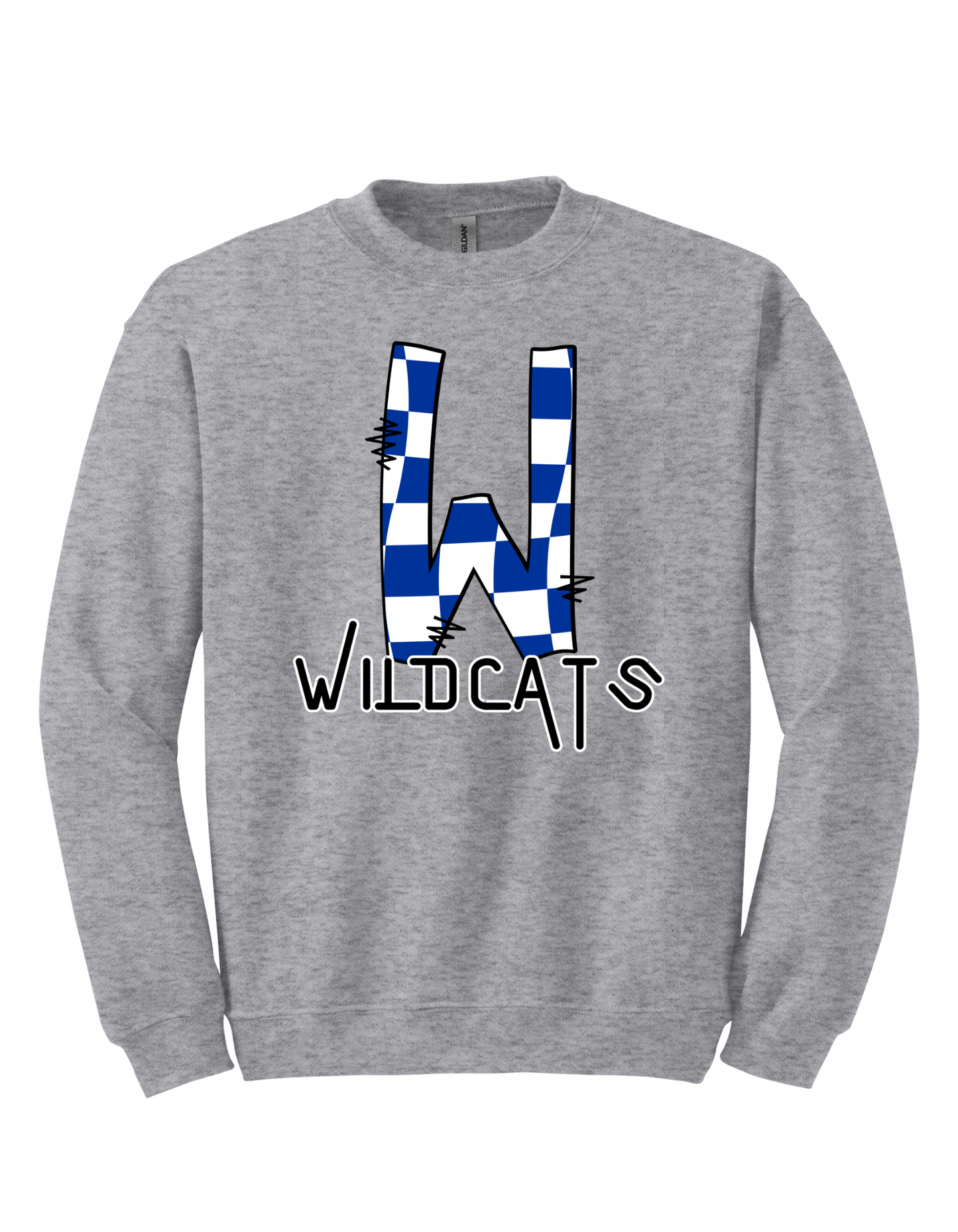 Checkered Wildcats W - YOUTH Sweatshirts