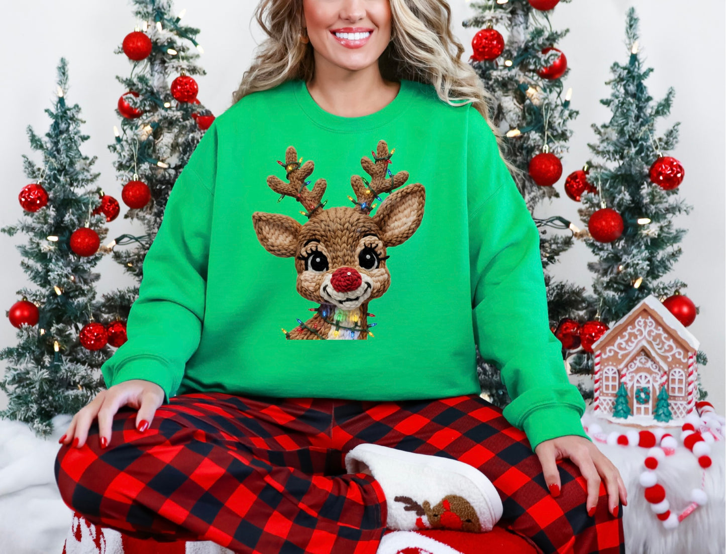 Faux Crochet Reindeer