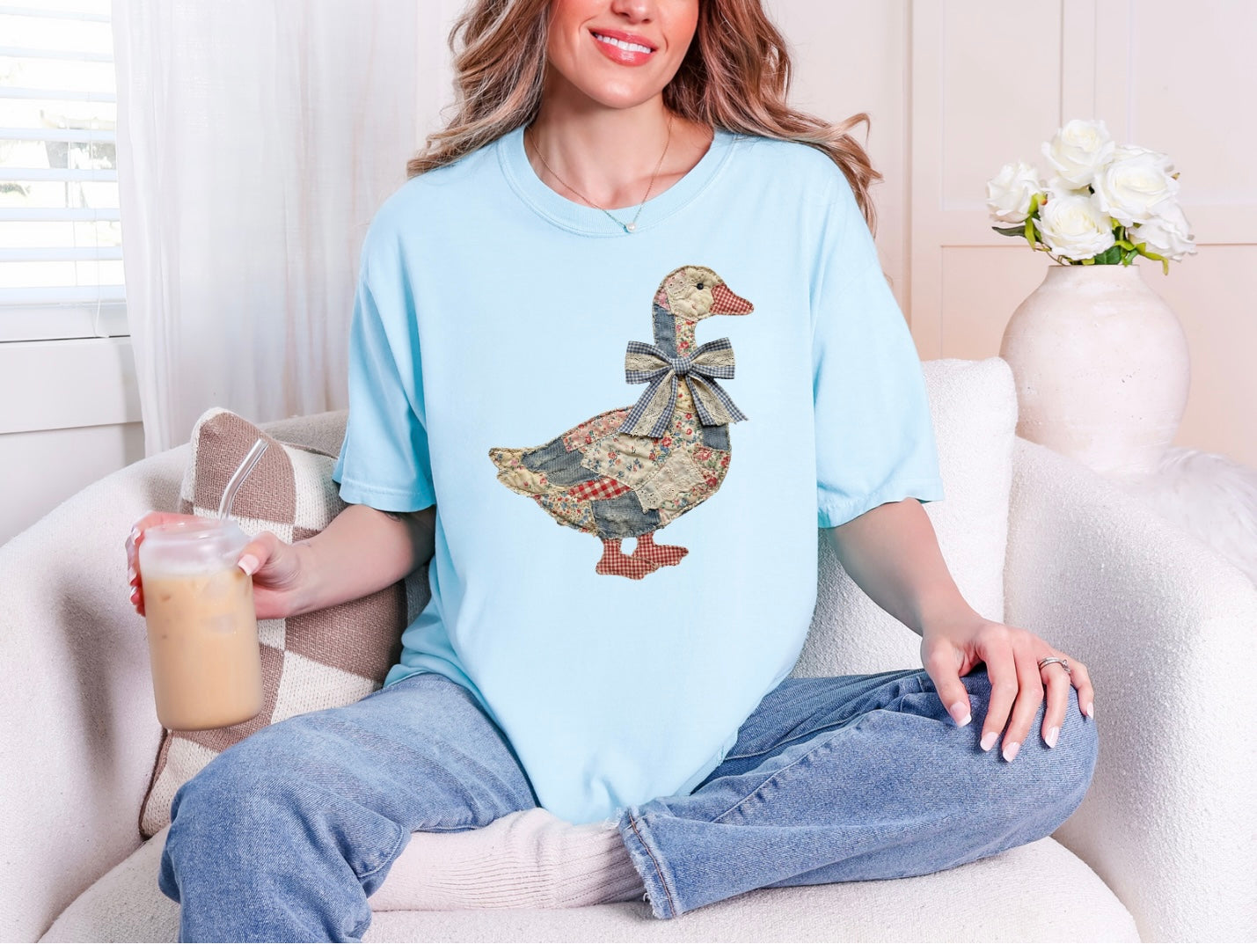 Quilted Duck w/ Bow