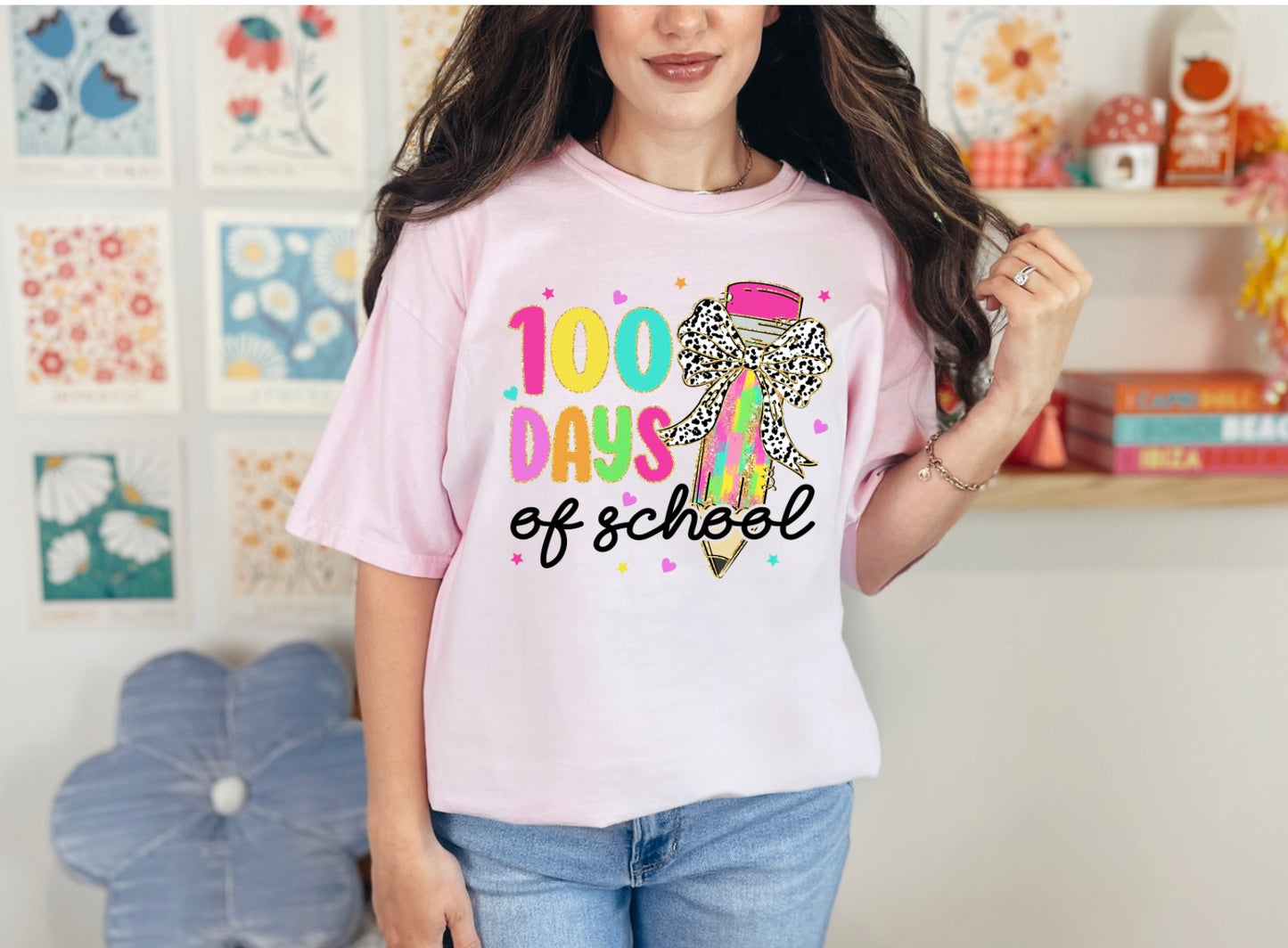 100 Days of School Pencil Bow