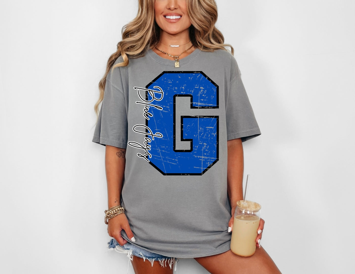 Distressed Big G - Bluejays