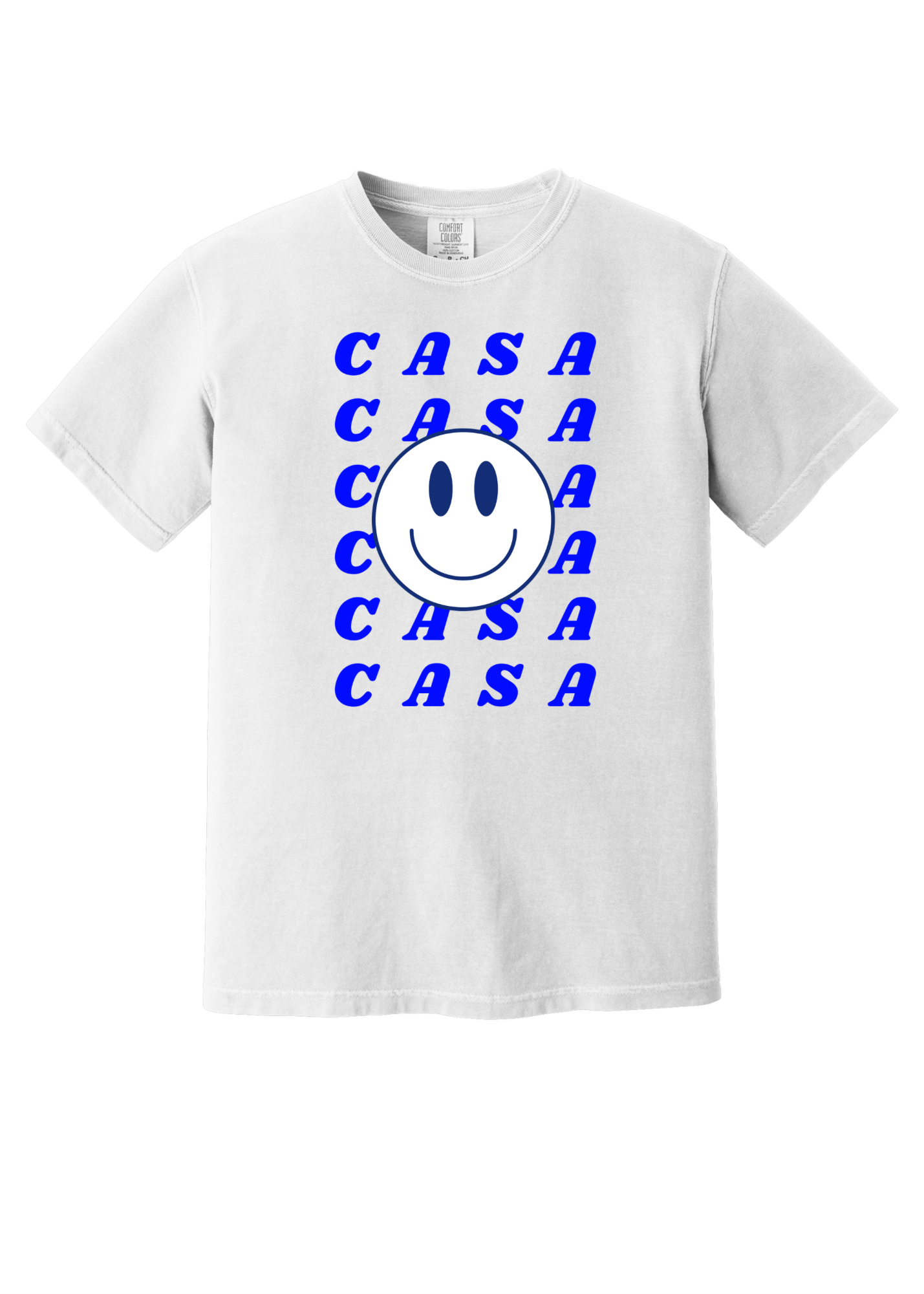 CASA Stacked Smiley - White