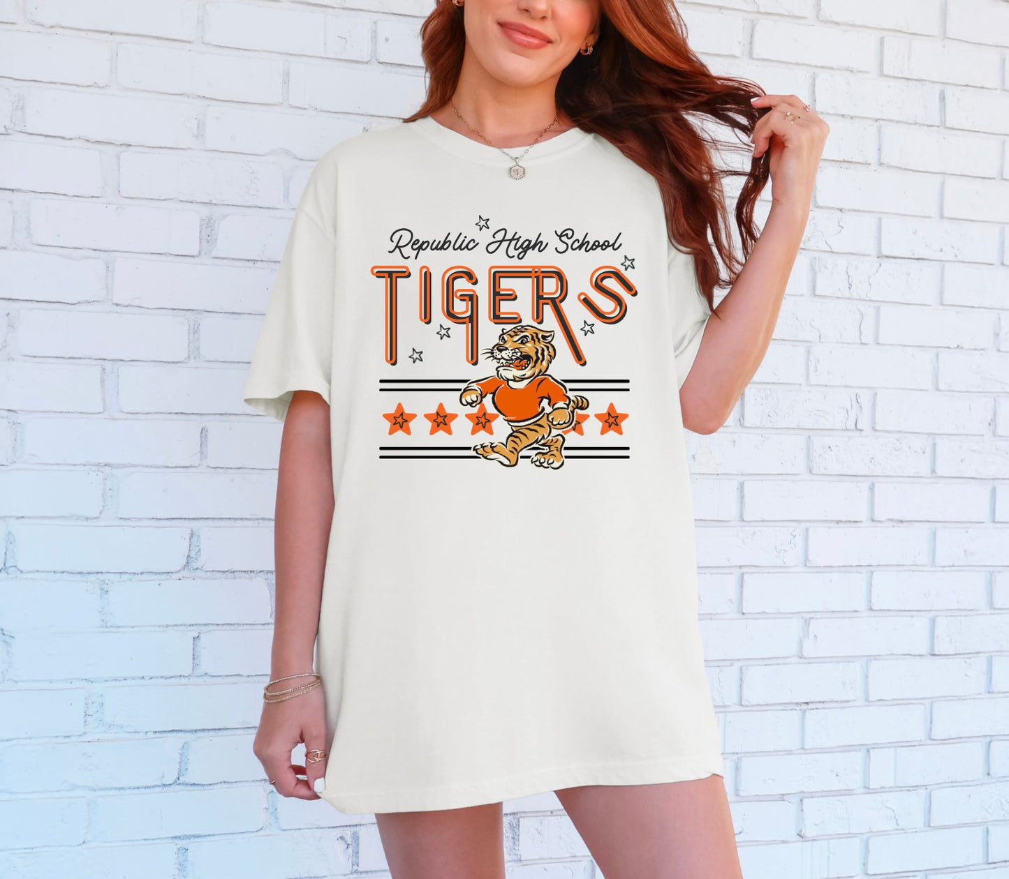 Republic High School Tigers - Retro Light Font