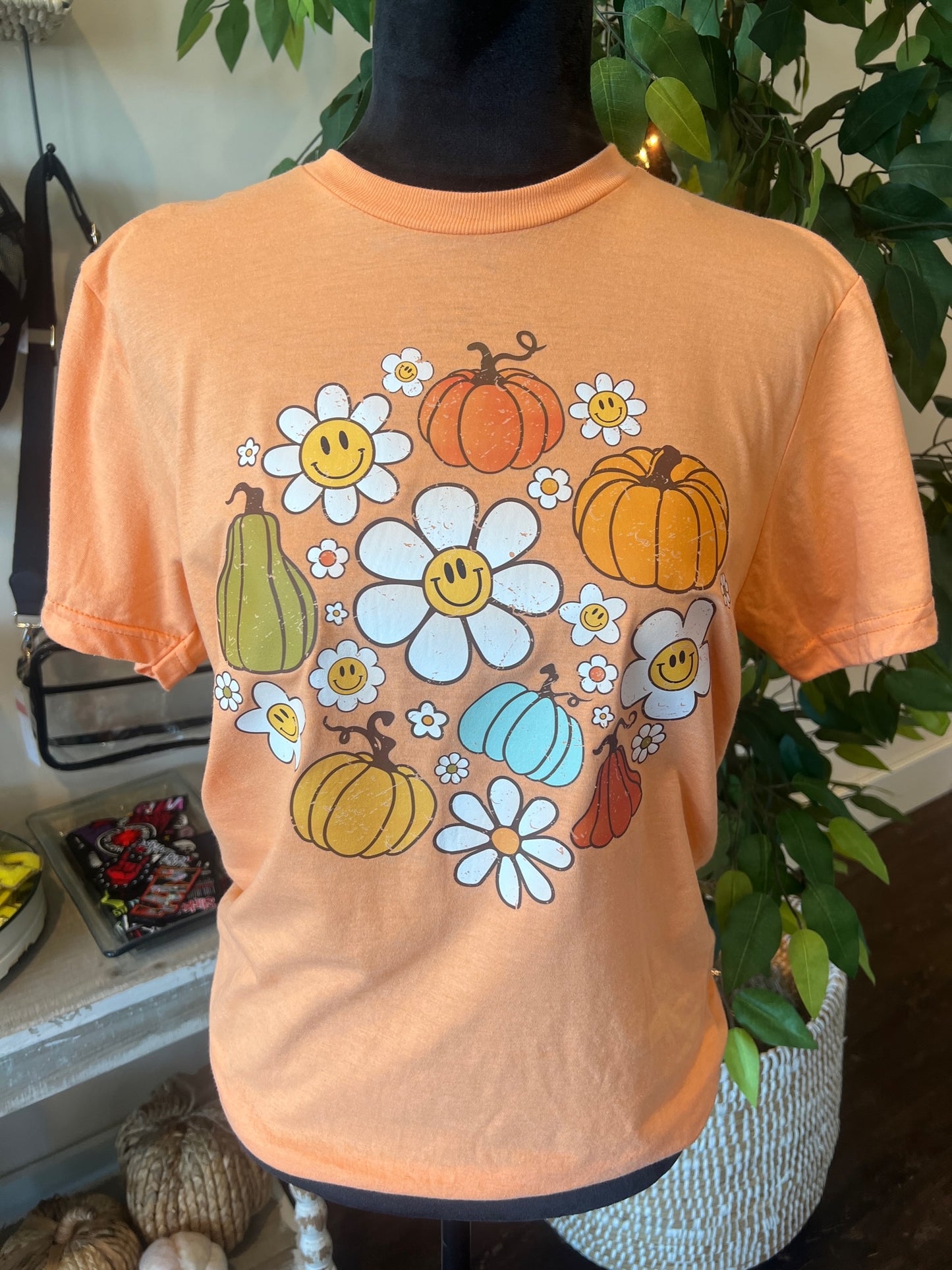 Floral Smiley Pumpkin GSS Tee