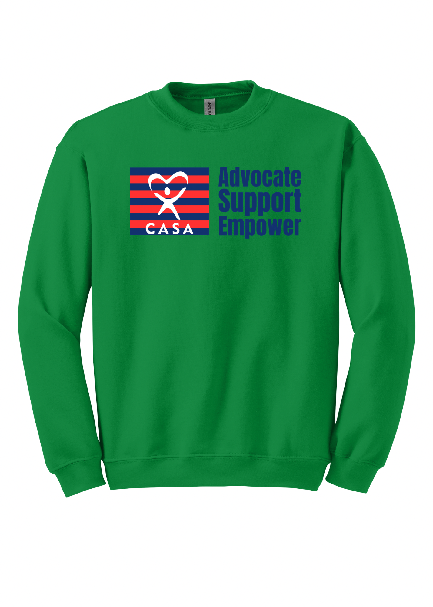 Advocate Support Empower - red and blue