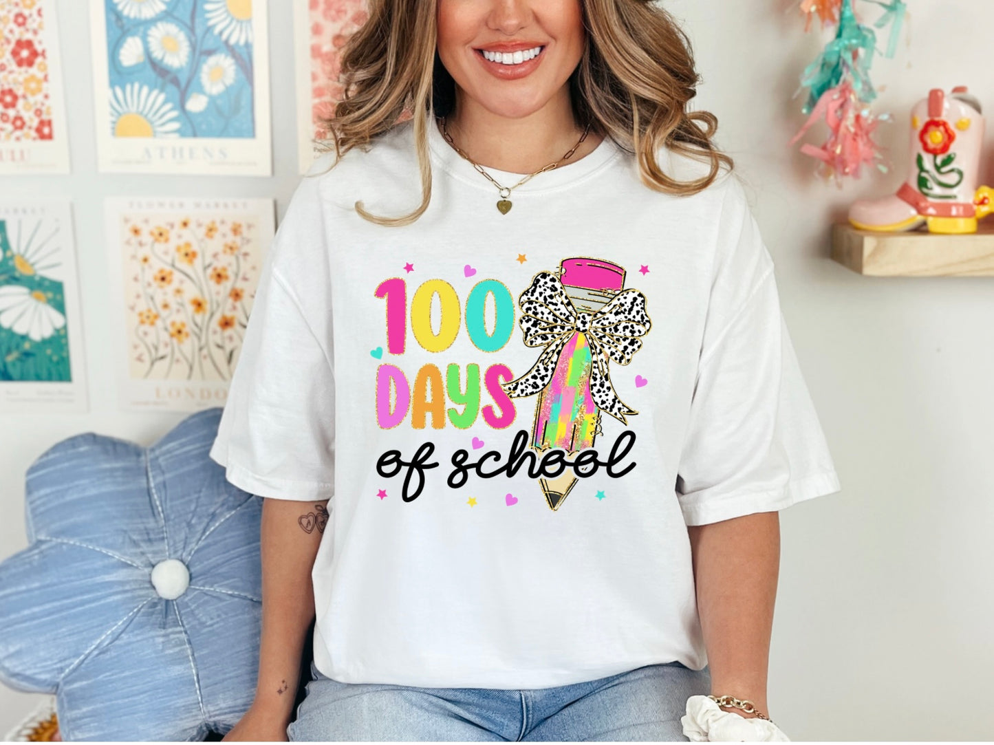 100 Days of School Pencil Bow