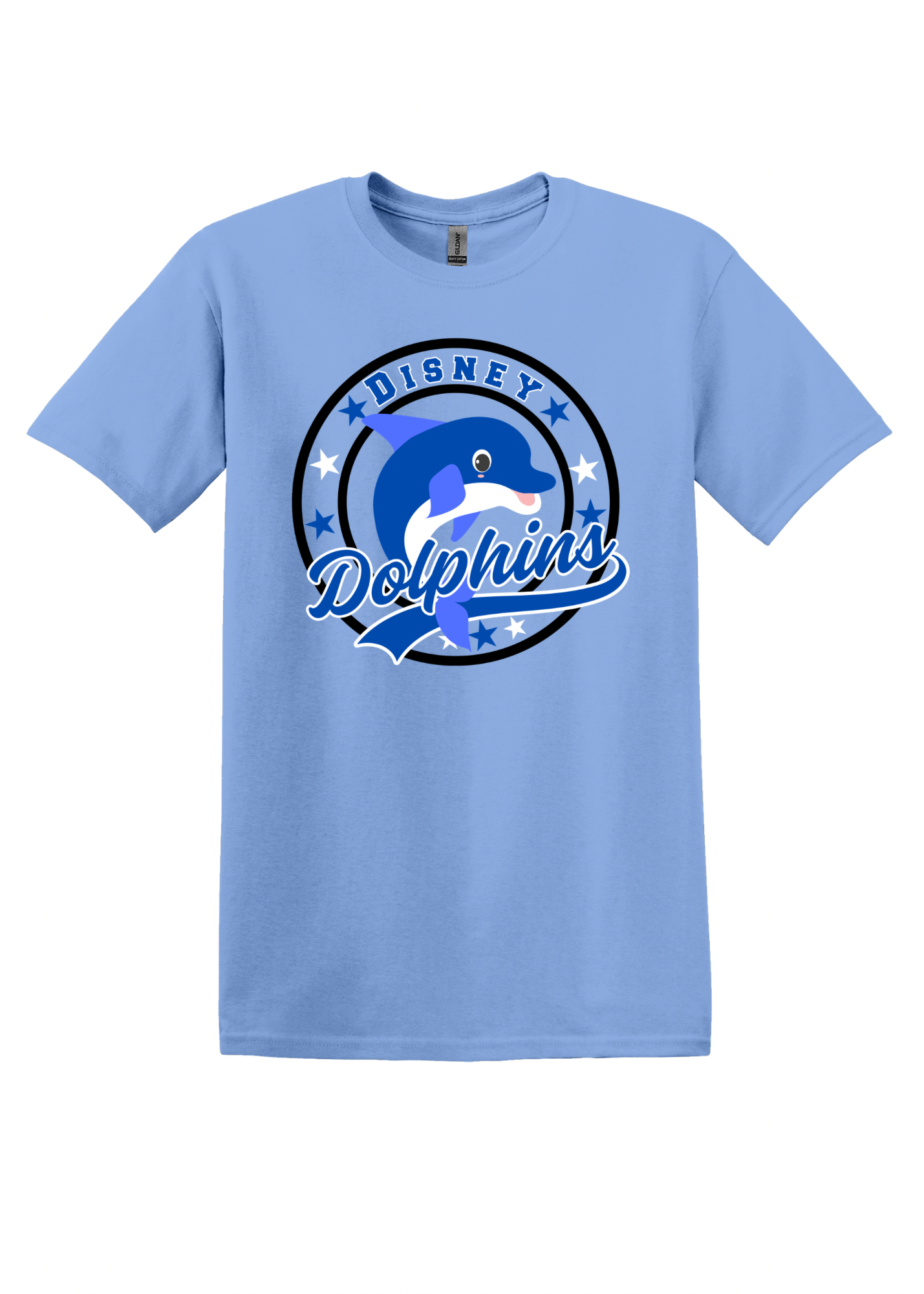 Dolphin Round Mascot - Adult Tee