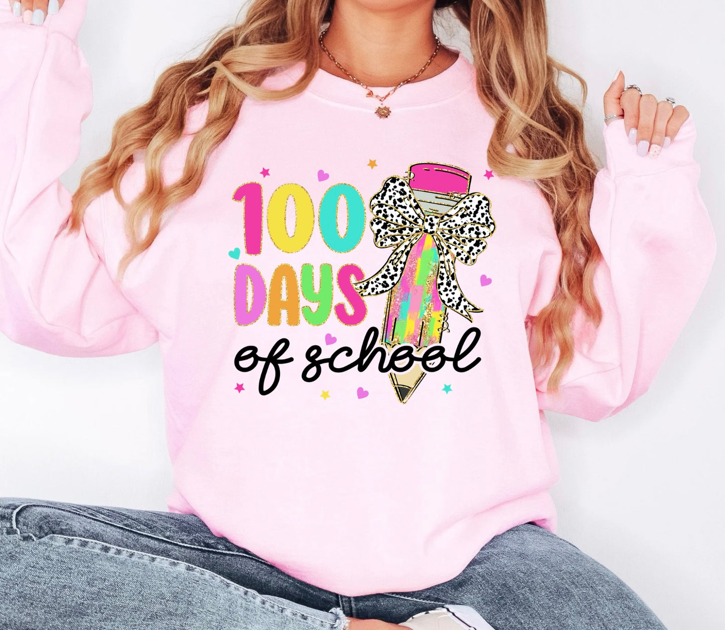 100 Days of School Pencil Bow