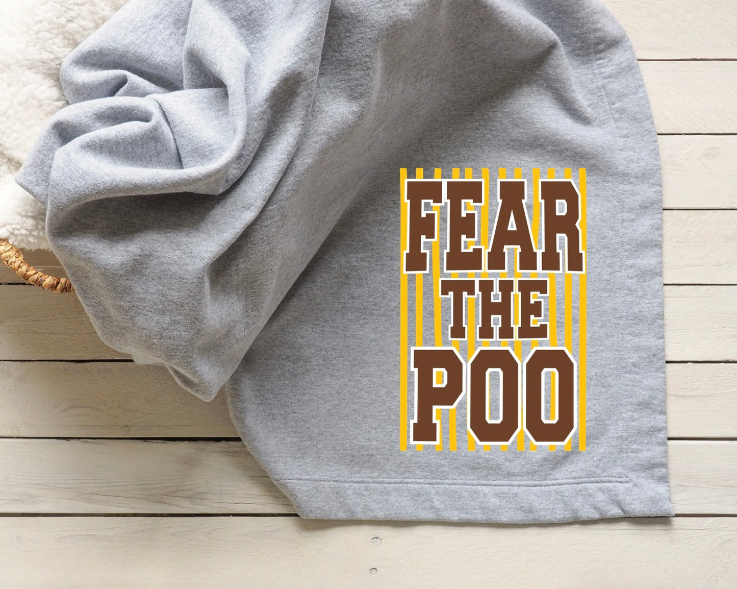 Fear The Poo Stripe Blanket