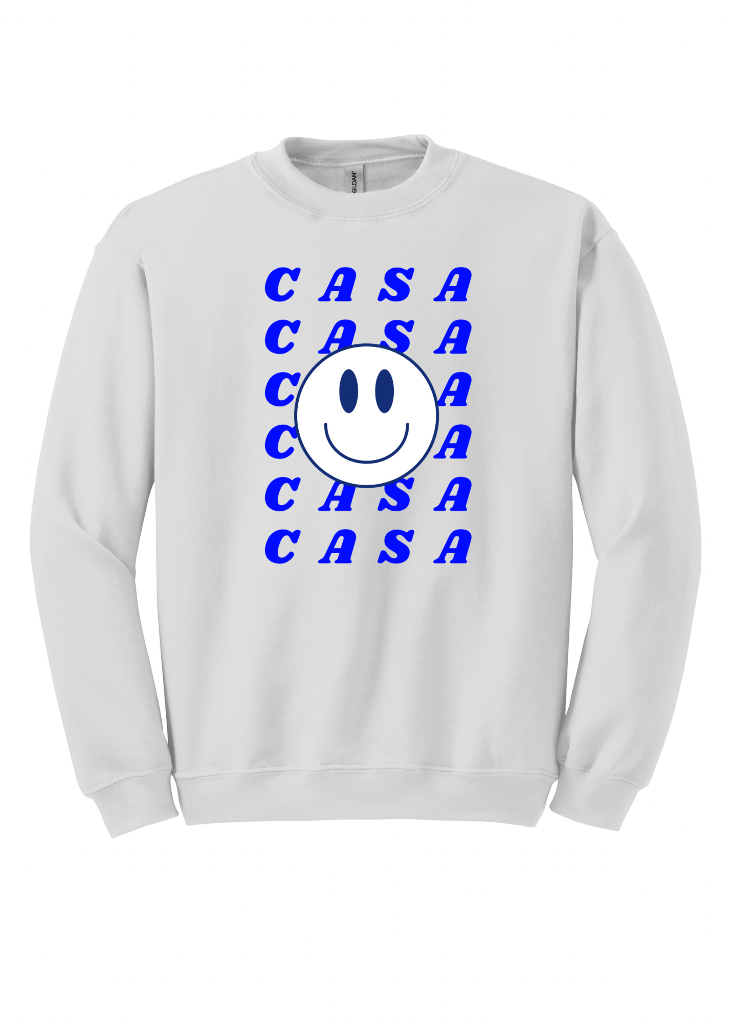CASA Stacked Smiley - White