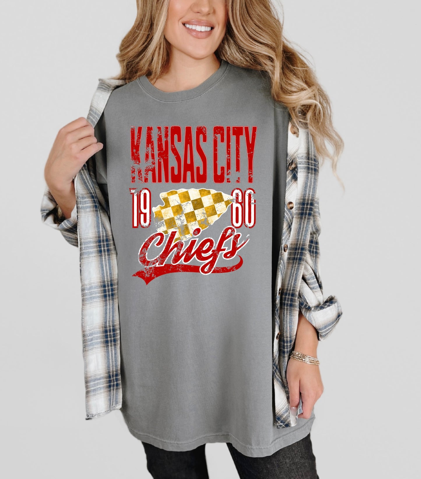Chiefs Checkered Arrowhead - Red