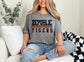 Republic Tigers - Distressed Stripes Black Font /Orange