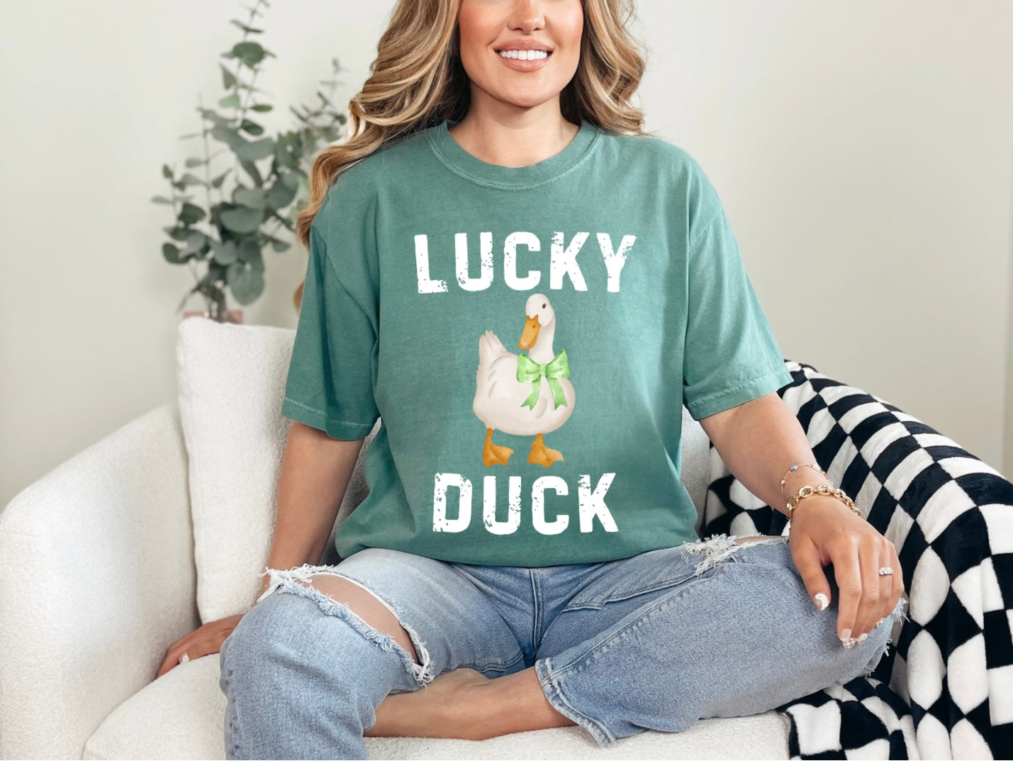 Lucky Duck - White Letters