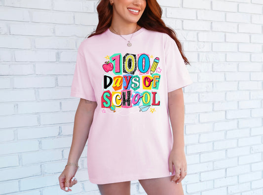 100 Days of School Collage Letters