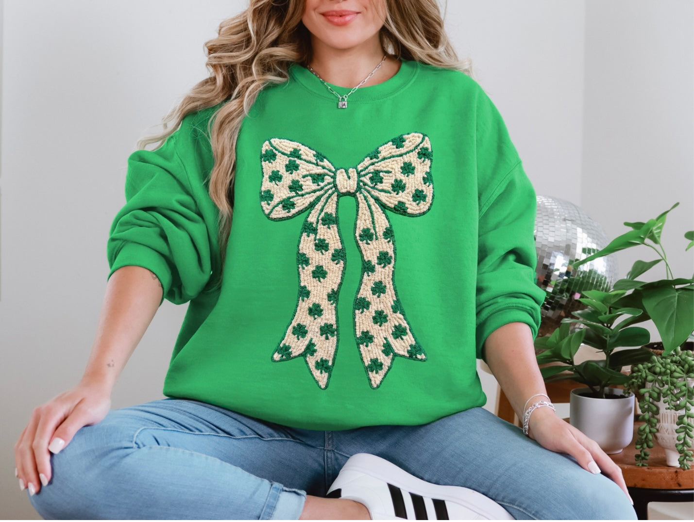 Crochet Shamrock Bow