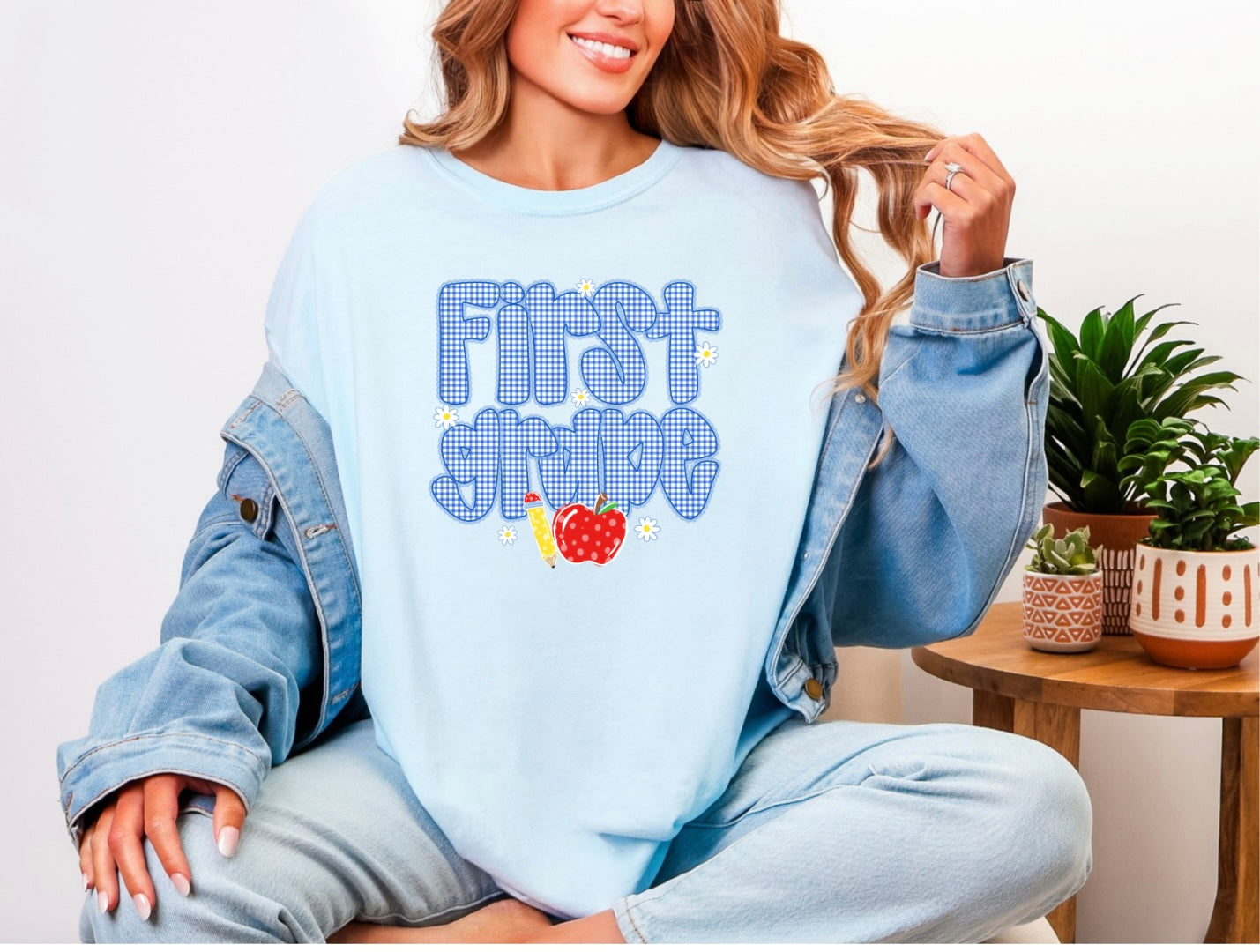 Blue Gingham - First Grade