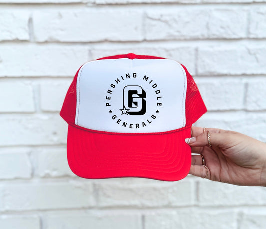 Pershing Middle Round Trucker Hat