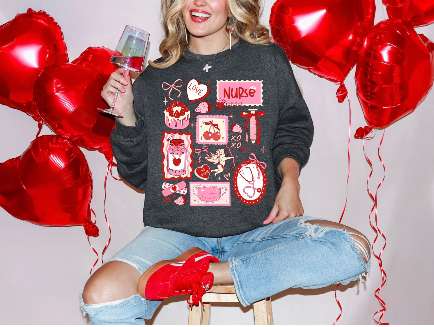 Nurse Valentine's Day Collage