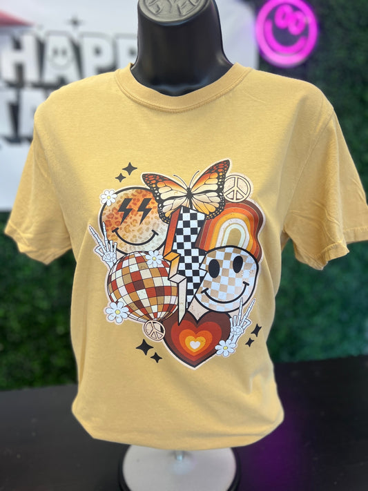 Fall Groovy Smiley CC Tee