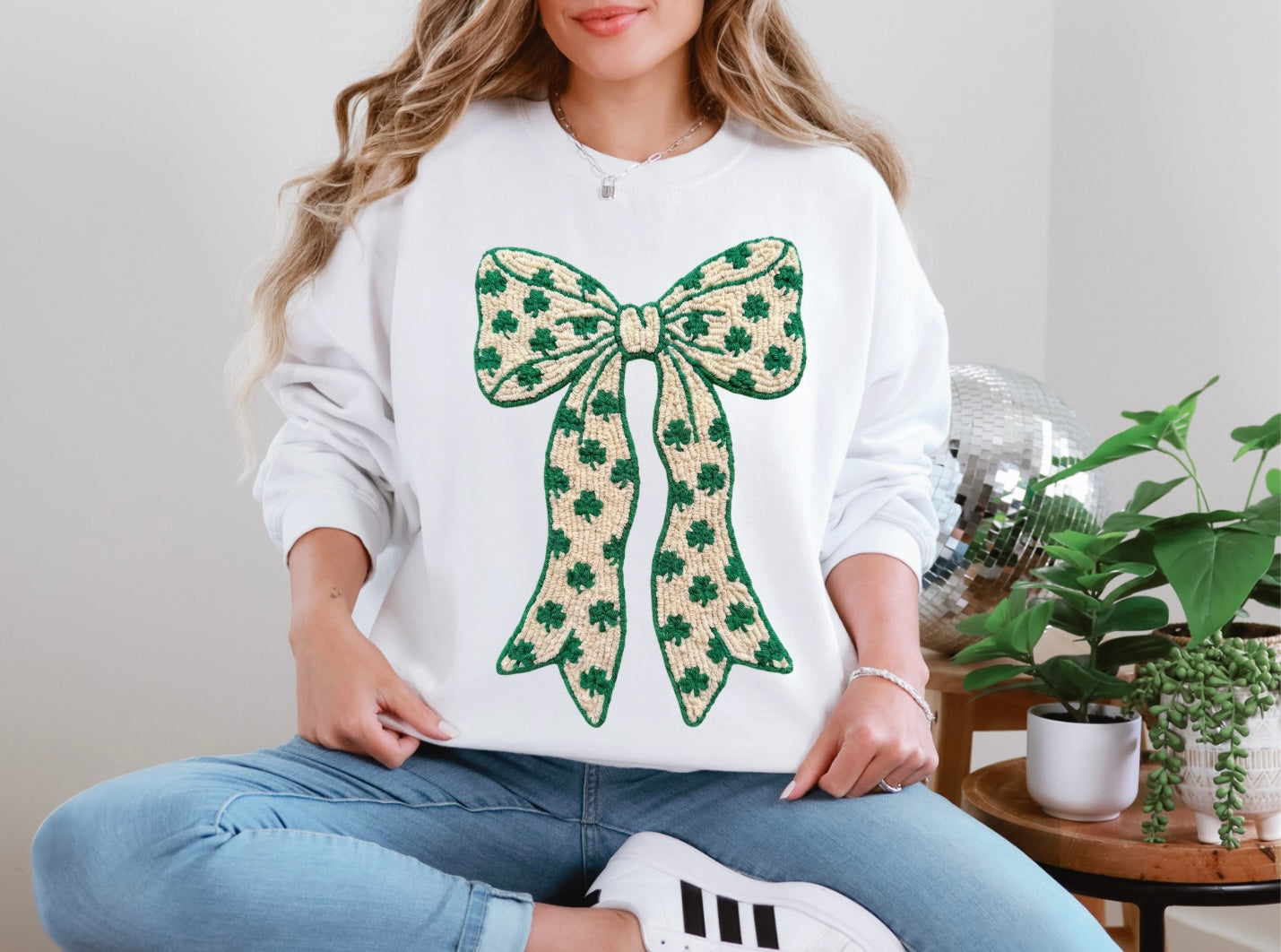 Crochet Shamrock Bow