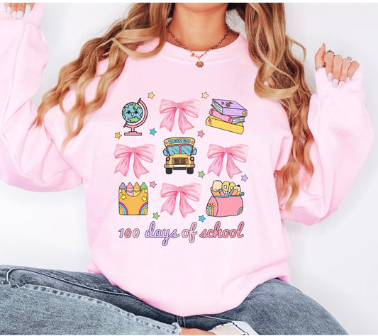 100 Days of School Bow Collage