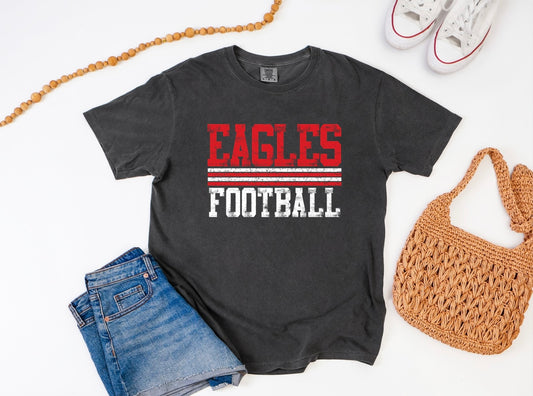 Eagles Football - Distressed Stripes