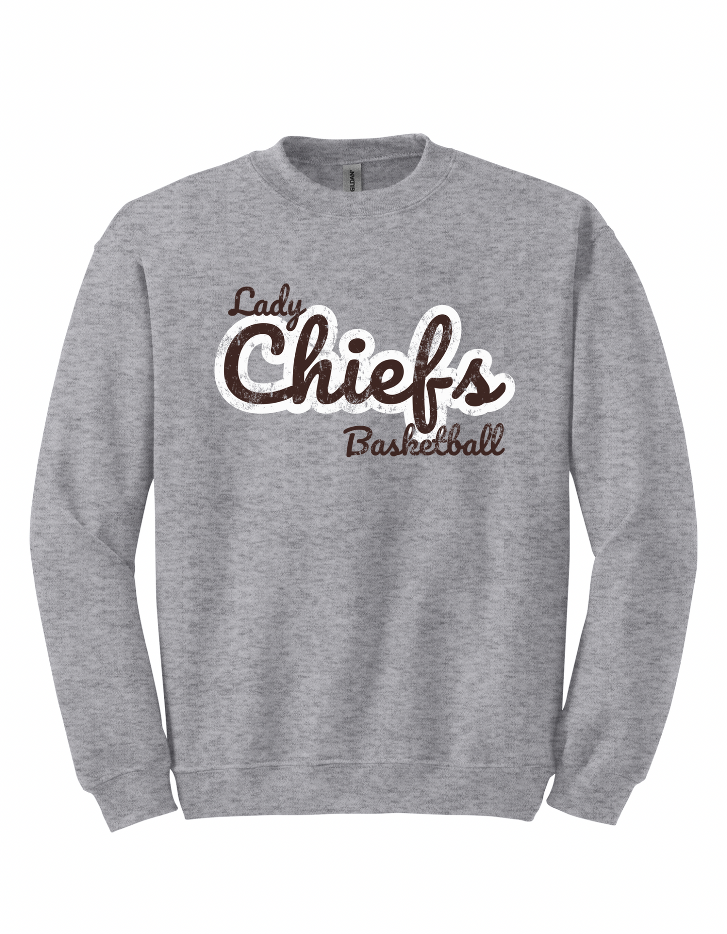 Lady Chiefs Basketball - Retro Distressed Brown