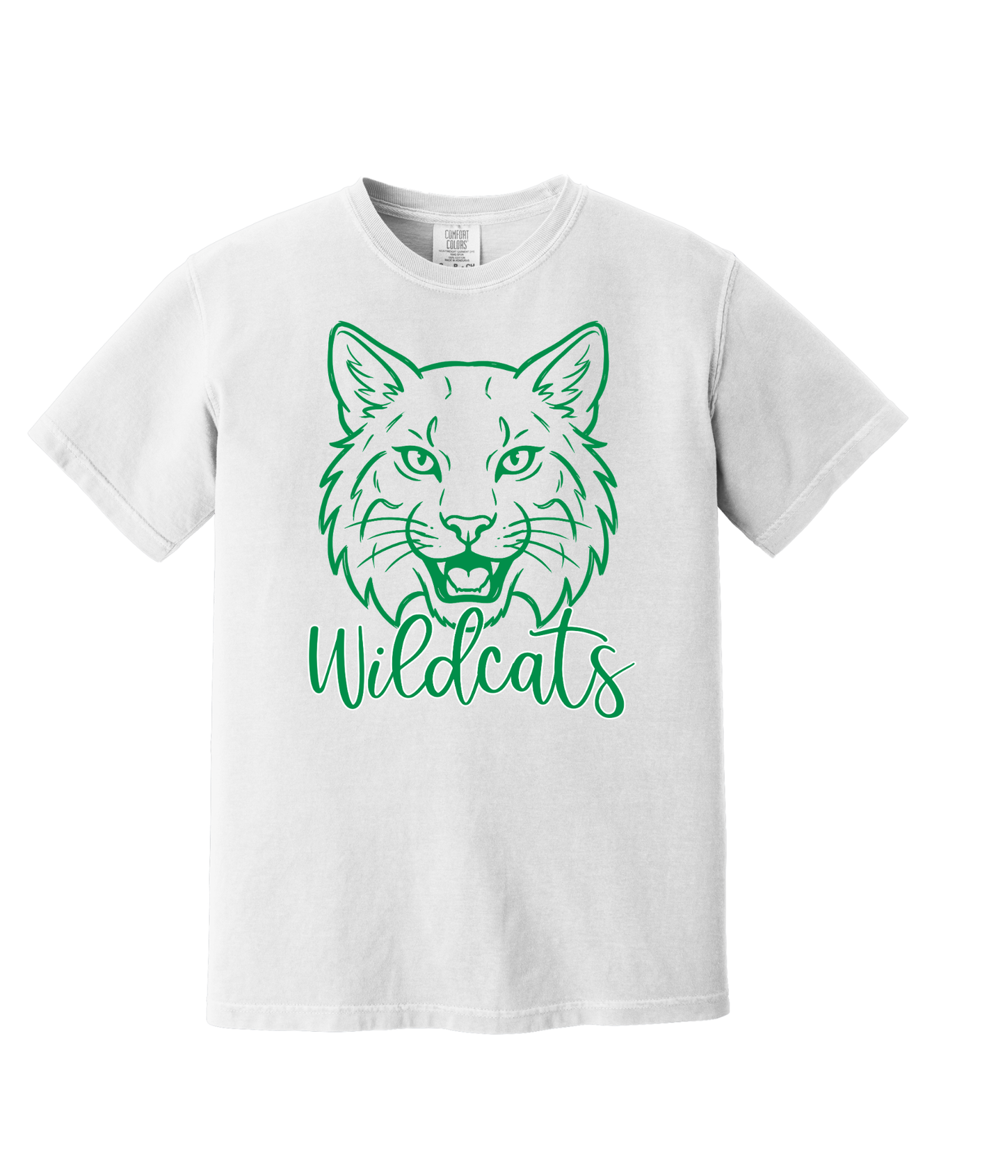 Wilder -Wildcats Large Green Mascot Face  - Adult