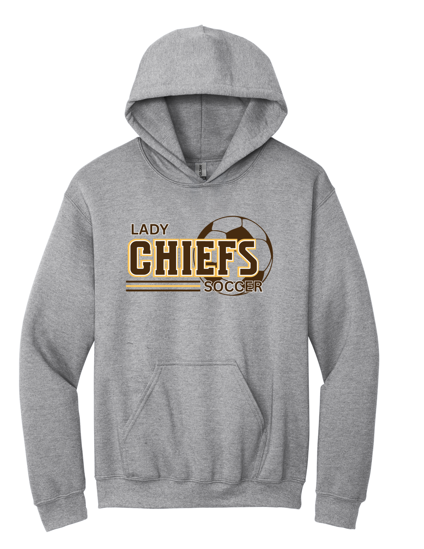 Lady Chiefs Stripe Gold and Brown