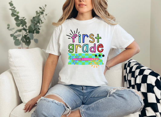 First Grade Colorful Burst